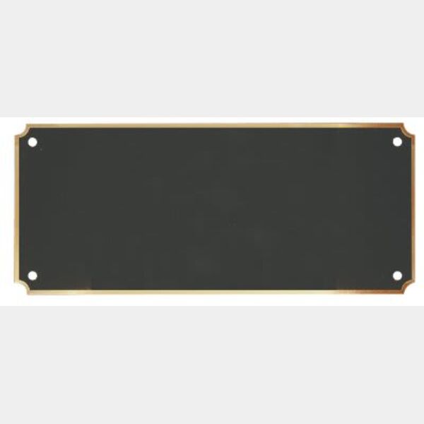 7" x 3" x .020 Laserable Brass Perpetual Plate with Border Thumbnail
