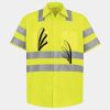 Men's High Visibility Safety Short Sleeve Work Shirt Thumbnail