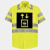 Men's High Visibility Safety Short Sleeve Work Shirt Thumbnail