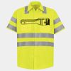 Men's High Visibility Safety Short Sleeve Work Shirt Thumbnail