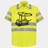 Men's High Visibility Safety Short Sleeve Work Shirt Thumbnail