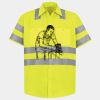 Men's High Visibility Safety Short Sleeve Work Shirt Thumbnail
