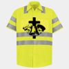 Men's High Visibility Safety Short Sleeve Work Shirt Thumbnail