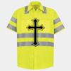 Men's High Visibility Safety Short Sleeve Work Shirt Thumbnail