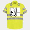 Men's High Visibility Safety Short Sleeve Work Shirt Thumbnail