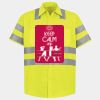 Men's High Visibility Safety Short Sleeve Work Shirt Thumbnail