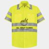 Men's High Visibility Safety Short Sleeve Work Shirt Thumbnail