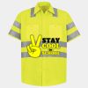 Men's High Visibility Safety Short Sleeve Work Shirt Thumbnail