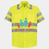 Men's High Visibility Safety Short Sleeve Work Shirt Thumbnail