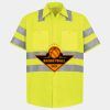 Men's High Visibility Safety Short Sleeve Work Shirt Thumbnail