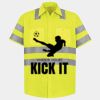Men's High Visibility Safety Short Sleeve Work Shirt Thumbnail