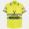 Men's High Visibility Safety Short Sleeve Work Shirt Thumbnail