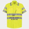 Men's High Visibility Safety Short Sleeve Work Shirt Thumbnail