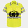 Men's High Visibility Safety Short Sleeve Work Shirt Thumbnail