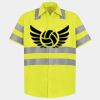 Men's High Visibility Safety Short Sleeve Work Shirt Thumbnail