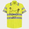 Men's High Visibility Safety Short Sleeve Work Shirt Thumbnail