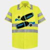 Men's High Visibility Safety Short Sleeve Work Shirt Thumbnail
