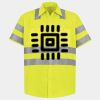 Men's High Visibility Safety Short Sleeve Work Shirt Thumbnail