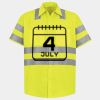 Men's High Visibility Safety Short Sleeve Work Shirt Thumbnail