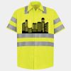 Men's High Visibility Safety Short Sleeve Work Shirt Thumbnail