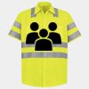Men's High Visibility Safety Short Sleeve Work Shirt Thumbnail