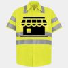 Men's High Visibility Safety Short Sleeve Work Shirt Thumbnail
