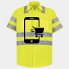 Men's High Visibility Safety Short Sleeve Work Shirt Thumbnail