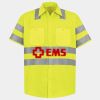 Men's High Visibility Safety Short Sleeve Work Shirt Thumbnail