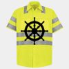 Men's High Visibility Safety Short Sleeve Work Shirt Thumbnail
