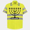 Men's High Visibility Safety Short Sleeve Work Shirt Thumbnail