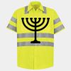 Men's High Visibility Safety Short Sleeve Work Shirt Thumbnail