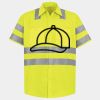 Men's High Visibility Safety Short Sleeve Work Shirt Thumbnail