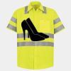 Men's High Visibility Safety Short Sleeve Work Shirt Thumbnail