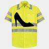 Men's High Visibility Safety Short Sleeve Work Shirt Thumbnail
