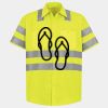 Men's High Visibility Safety Short Sleeve Work Shirt Thumbnail