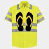Men's High Visibility Safety Short Sleeve Work Shirt Thumbnail