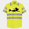 Men's High Visibility Safety Short Sleeve Work Shirt Thumbnail
