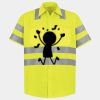 Men's High Visibility Safety Short Sleeve Work Shirt Thumbnail