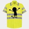 Men's High Visibility Safety Short Sleeve Work Shirt Thumbnail