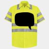 Men's High Visibility Safety Short Sleeve Work Shirt Thumbnail