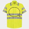 Men's High Visibility Safety Short Sleeve Work Shirt Thumbnail
