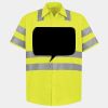 Men's High Visibility Safety Short Sleeve Work Shirt Thumbnail