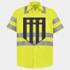 Men's High Visibility Safety Short Sleeve Work Shirt Thumbnail
