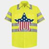 Men's High Visibility Safety Short Sleeve Work Shirt Thumbnail