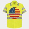 Men's High Visibility Safety Short Sleeve Work Shirt Thumbnail