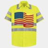 Men's High Visibility Safety Short Sleeve Work Shirt Thumbnail