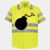 Men's High Visibility Safety Short Sleeve Work Shirt Thumbnail