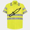Men's High Visibility Safety Short Sleeve Work Shirt Thumbnail