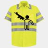 Men's High Visibility Safety Short Sleeve Work Shirt Thumbnail