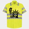 Men's High Visibility Safety Short Sleeve Work Shirt Thumbnail